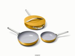 Caraway utensílios de cozinha calêndula trio de frigideira 026H6
