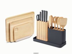 Caraway utensílios de cozinha carvão conjunto de preparação e pranchas 026H234