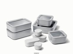 Caraway utensílios de cozinha cinza conjunto de armazenamento de alimentos 026H207