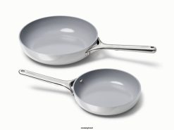 Caraway utensílios de cozinha cinza dupla de frigideiras 026H11