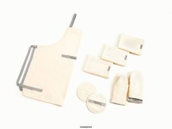 Caraway utensílios de cozinha creme conjunto de roupa de cama 026H241