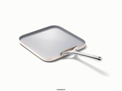 Caraway utensílios de cozinha creme frigideira quadrada 026H65