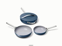 Caraway utensílios de cozinha marinha trio de frigideira 026H2