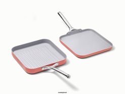 Caraway utensílios de cozinha percota dupla de panela quadrada 026H61
