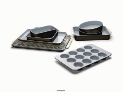 Caraway utensílios de cozinha preto conjunto de assadeiras 026H105